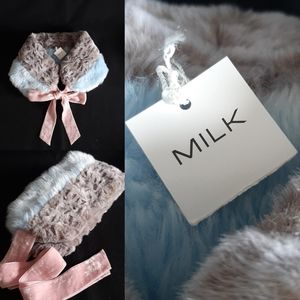 Milk Shoulder Shrug Faux Fur